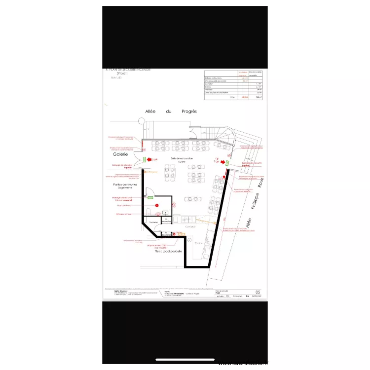burger zone la courneuve. Plan de 