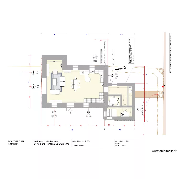 Pressoir reprise 2025. Plan de 