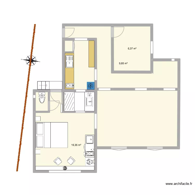 SERRE TERUSSE PLAN. Plan de 6  et 57 m²
