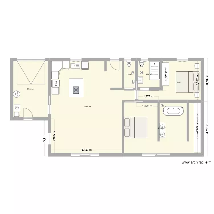 pomas. Plan de 6 Pièces et 111 m² pomas. Plan de 6 Pièces et 111 m²