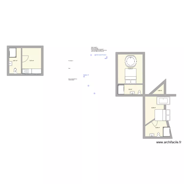 snons. Plan de 7 et 41 m² snons. Plan de 7 et 41 m²
