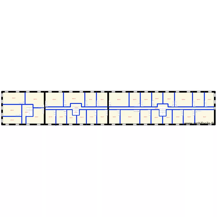 FRICHE JONQUET R+2. Plan de 36  et 1403 m²