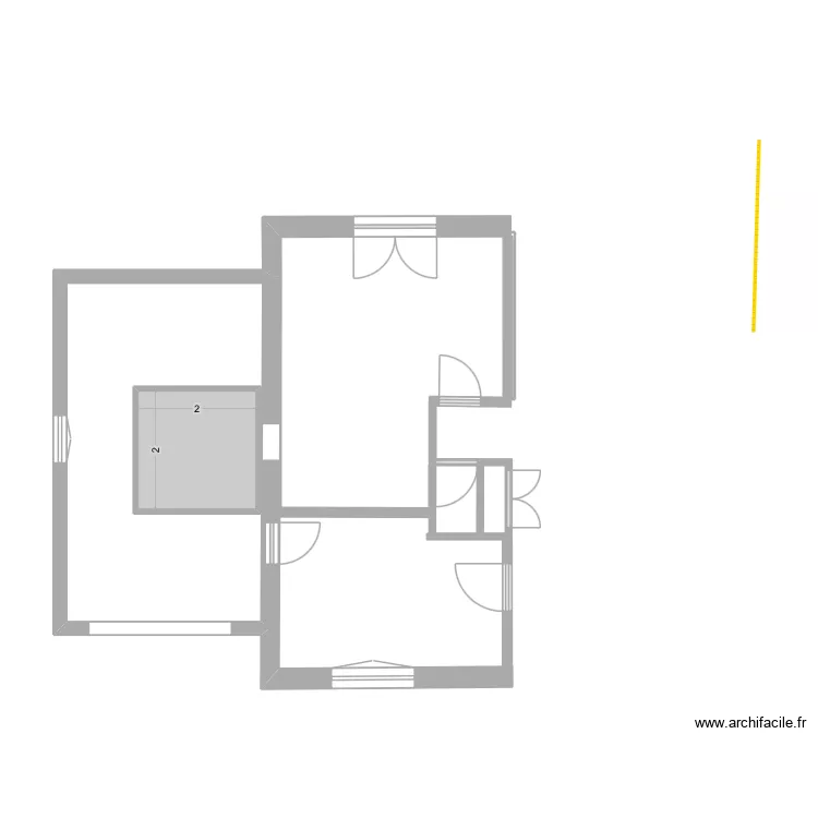 Rénovation Garage vue finale. Plan de 2 et 23 m² Rénovation Garage vue finale. Plan de 2 et 23 m²