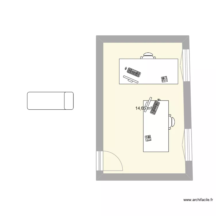 Nouveau Bureau. Plan de 1 et 15 m² Nouveau Bureau. Plan de 1 et 15 m²