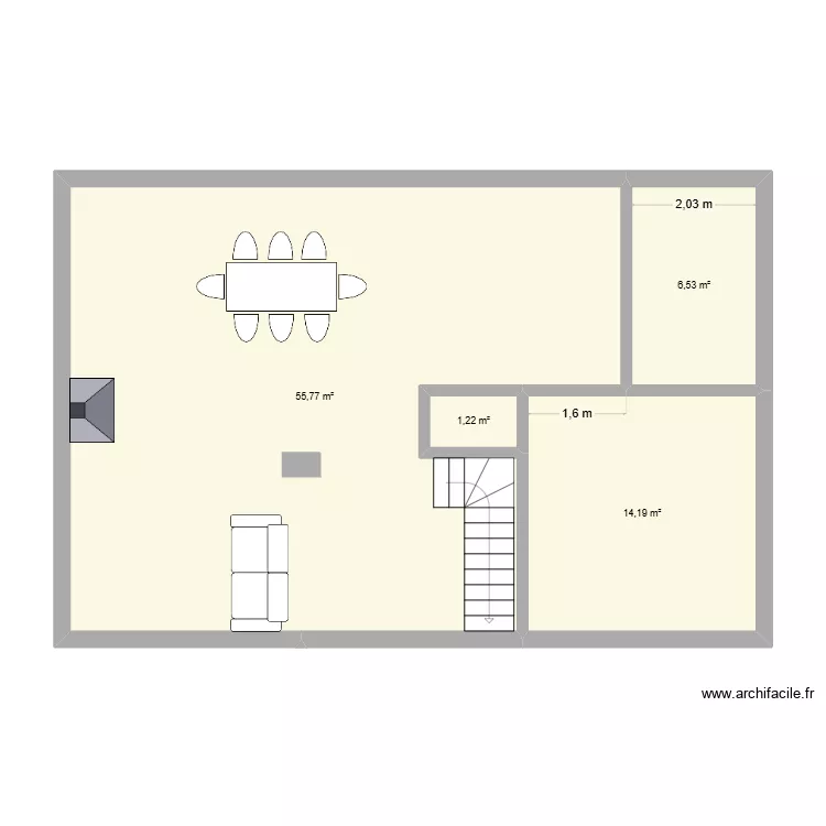 maison LANDE. Plan de 4 pièces et 78 m²