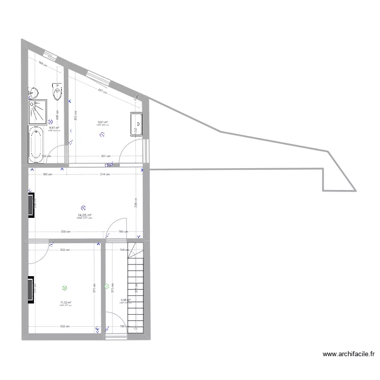 Rez pontisse 4. Plan de 
