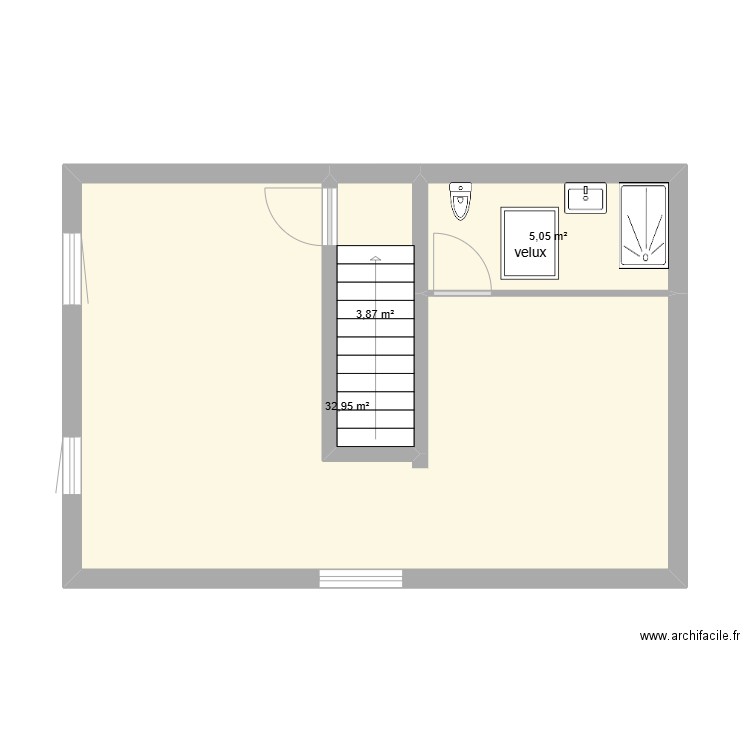 centre equestre 2. Plan de 3 pièces et 42 m2