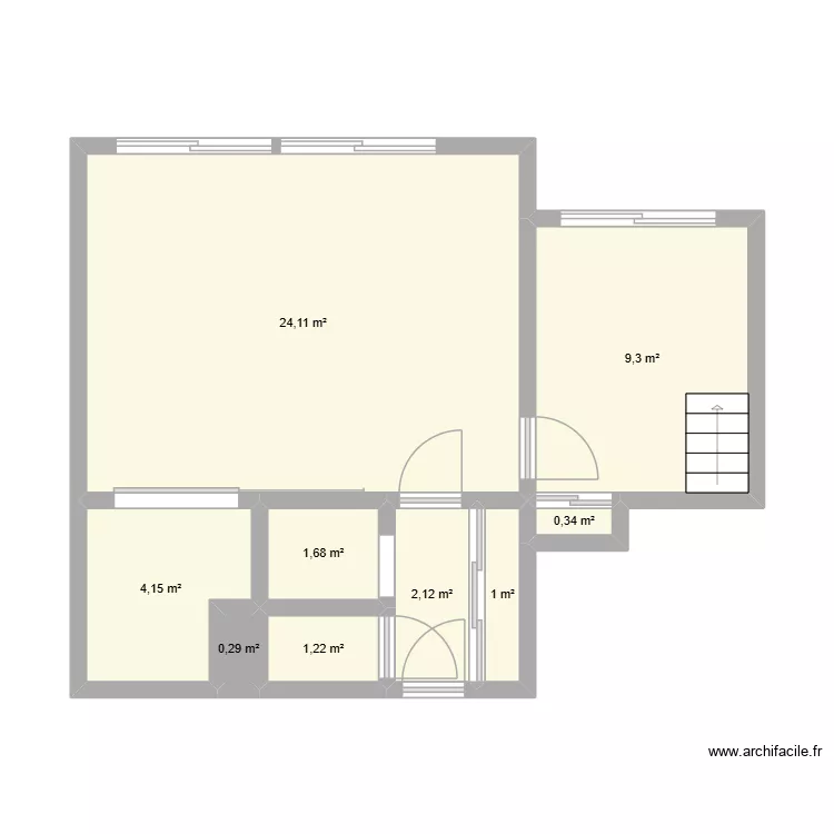 MARRE - ROUEN. Plan de 9 et 44 m² MARRE - ROUEN. Plan de 9 et 44 m²