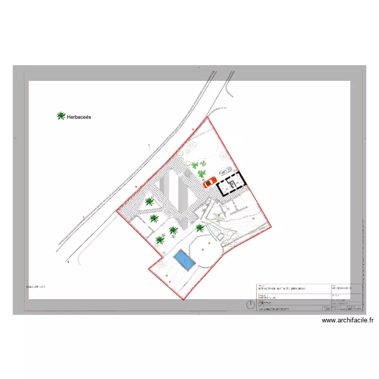 Plan jardin Corotelo. Plan de 