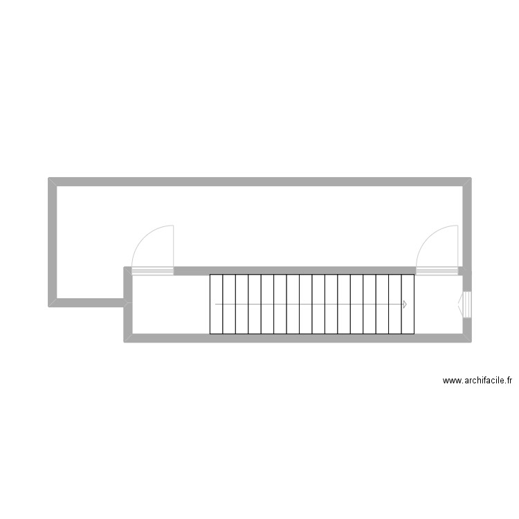 BELLEVAUX R-1. Plan de 1 pièce et 13 m2