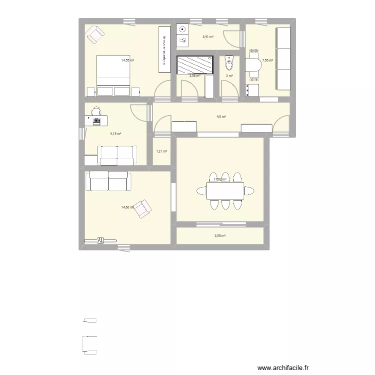 Charles Sandherr. Plan de 11  et 87 m²