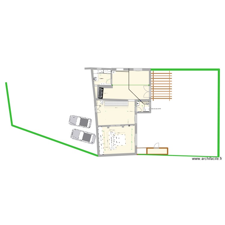 palmeiria . Plan de 10 pièces et 153 m2