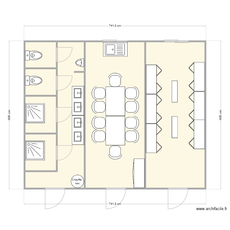 ALS - CHANTIER ST PIERRE DE CHANDIEU. Plan de 7 pièces et 42 m2