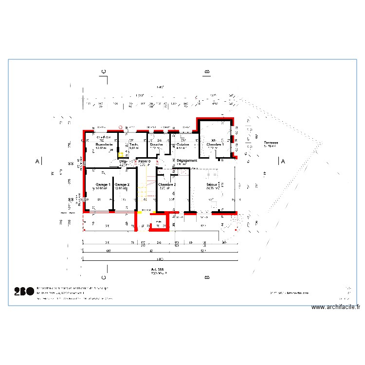 Avant-projet rez 28.03.2024. Plan de 0 pièce et 0 m2