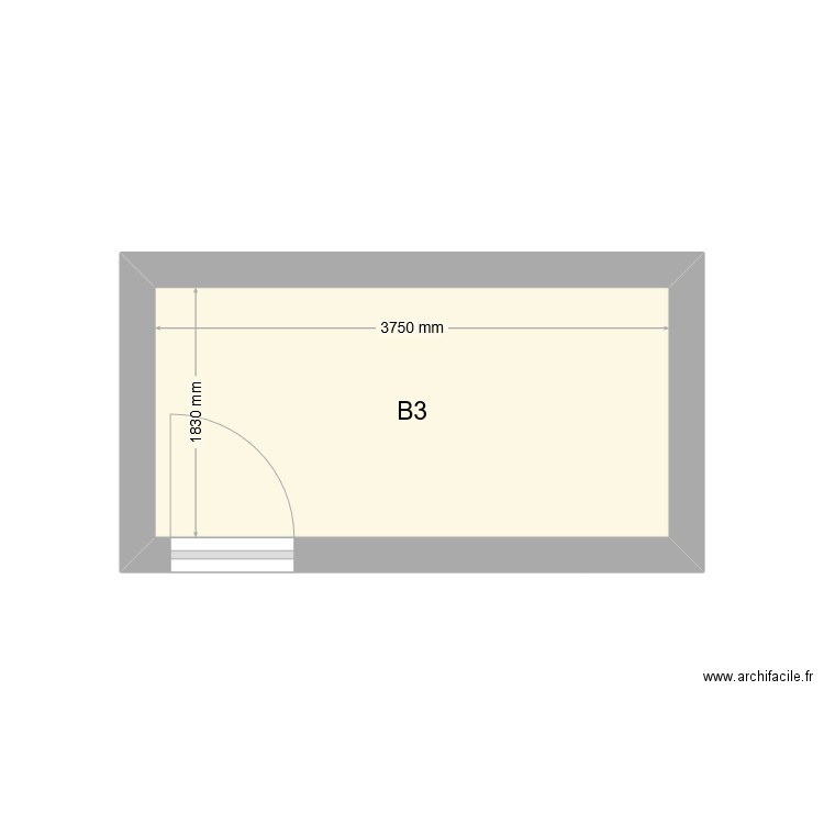 Local vélo Bâtiment 3. Plan de 1 pièce et 7 m2