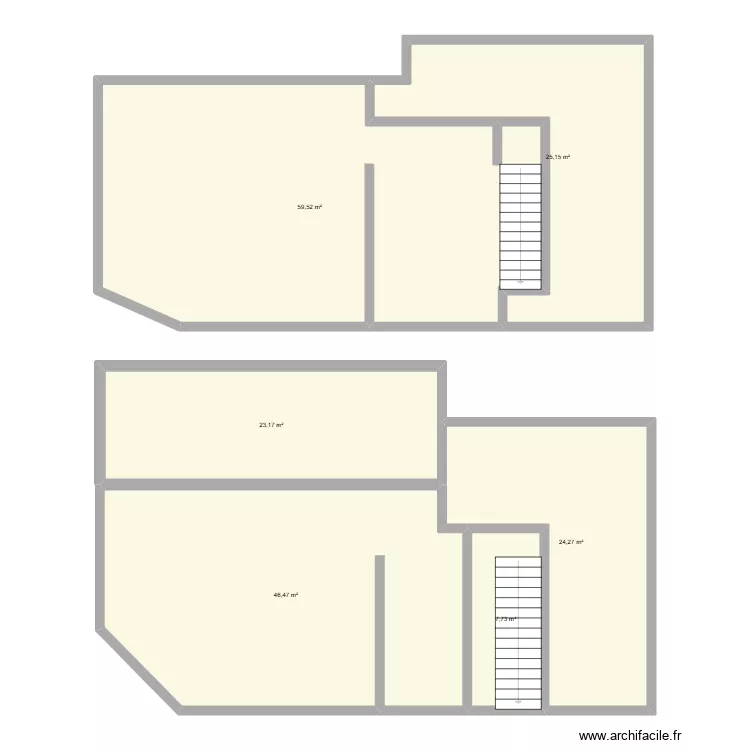 Poligny test. Plan de 6 et 186 m² Poligny test. Plan de 6 et 186 m²