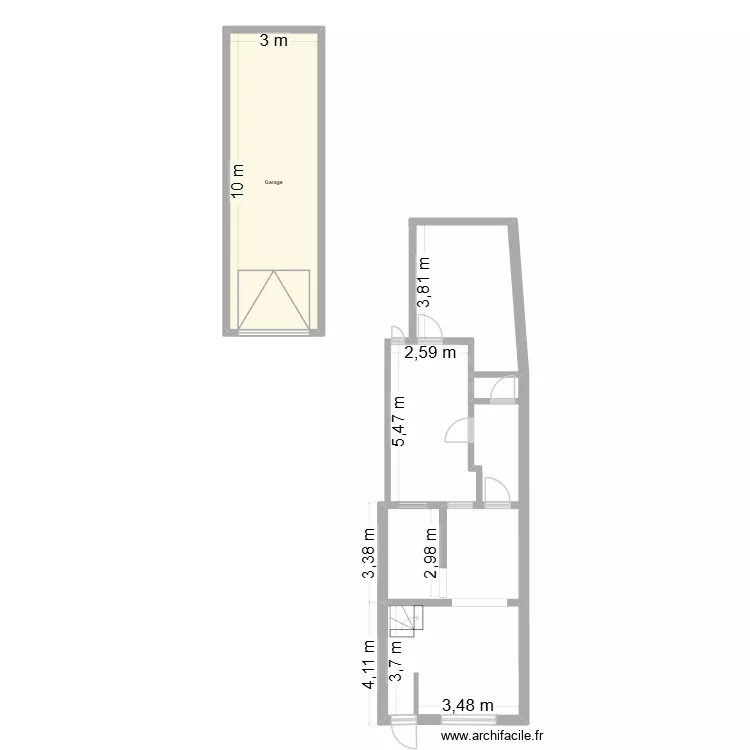 Maison Bray-Dunes. Plan de 1 et 30 m² Maison Bray-Dunes. Plan de 1 et 30 m²