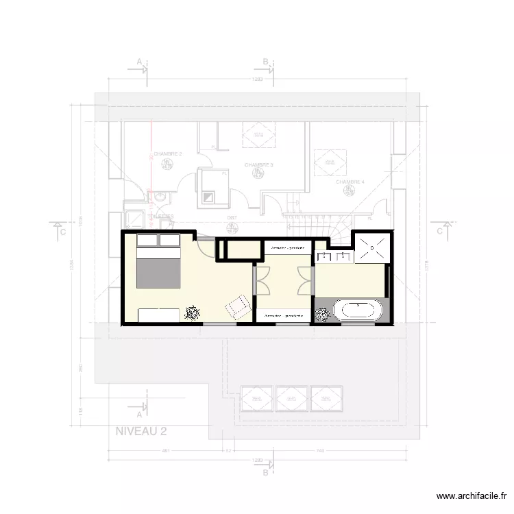 Jourdan First floor B. Plan de 4 et 22 m² Jourdan First floor B. Plan de 4 et 22 m²