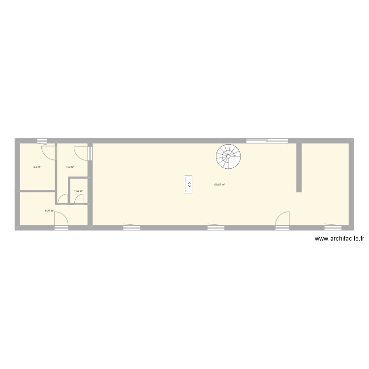 lignol. Plan de 5 pièces et 87 m2