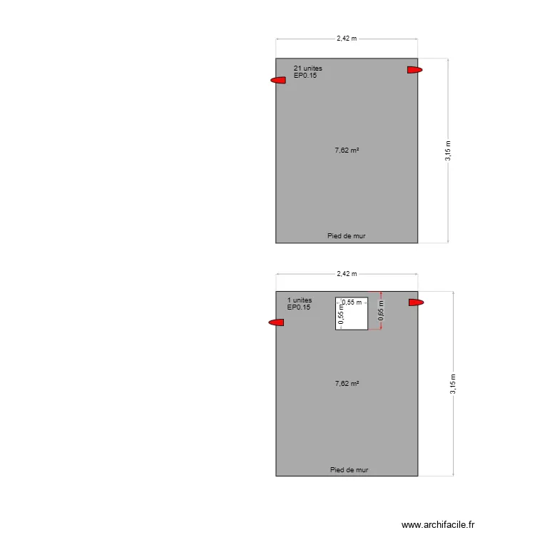 fosse ronde predotte. Plan de 