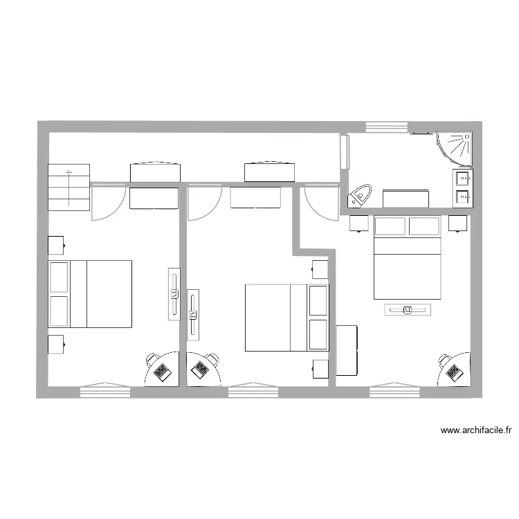 Am&eacute;nagement &eacute;tage grange. Plan de 