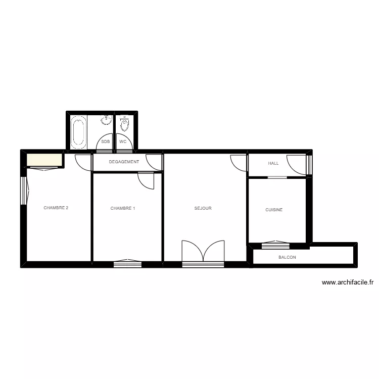 SORBIER APPARTEMENT PROJET 1. Plan de 