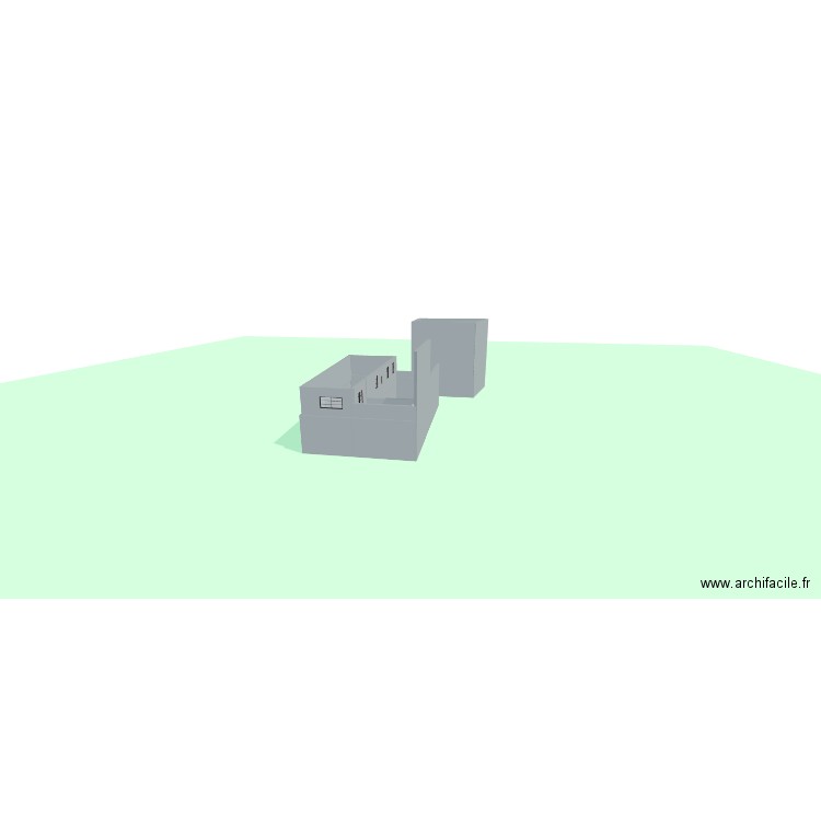 Plan d'ensemble - ombre portées. Plan de 6 pièces et 176 m2