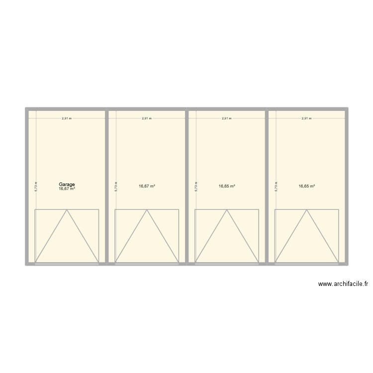 Champ-Vionnet 5 Cossonay. Plan de 4 pièces et 67 m2