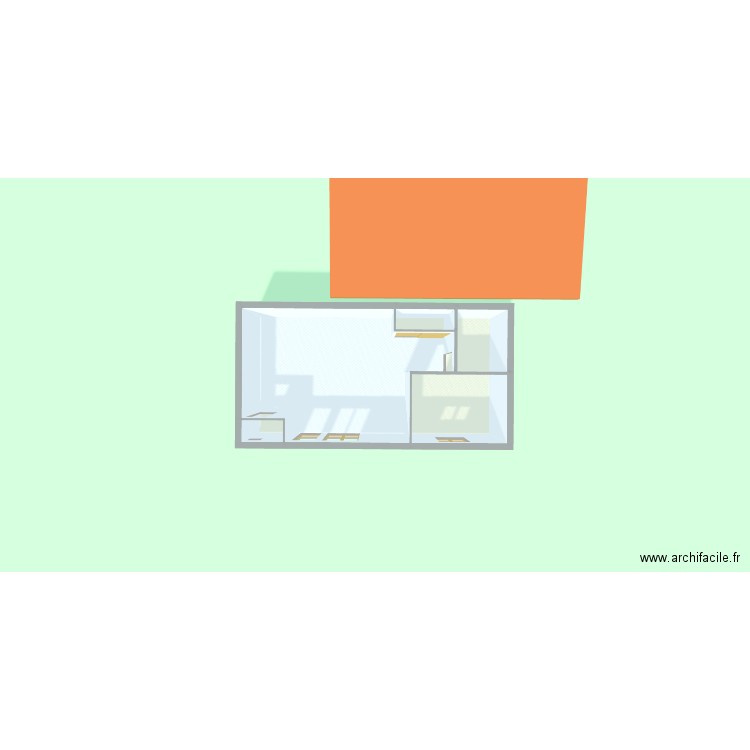 plan maison dépendance. Plan de 5 pièces et 49 m2