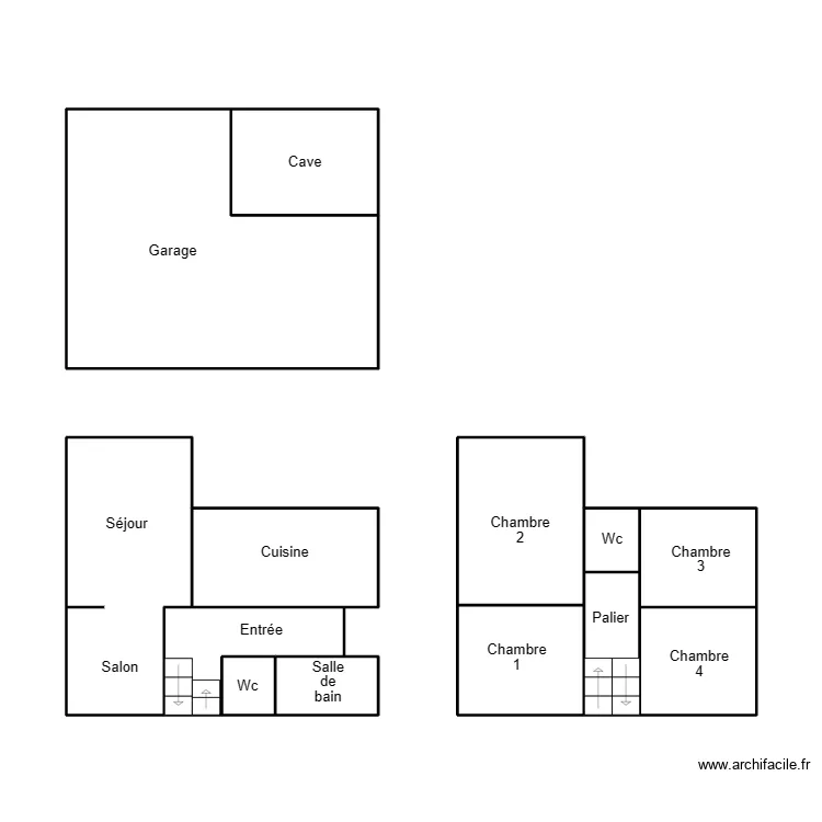 QUIMPER CARIOU LEDROUILLENNEC. Plan de 