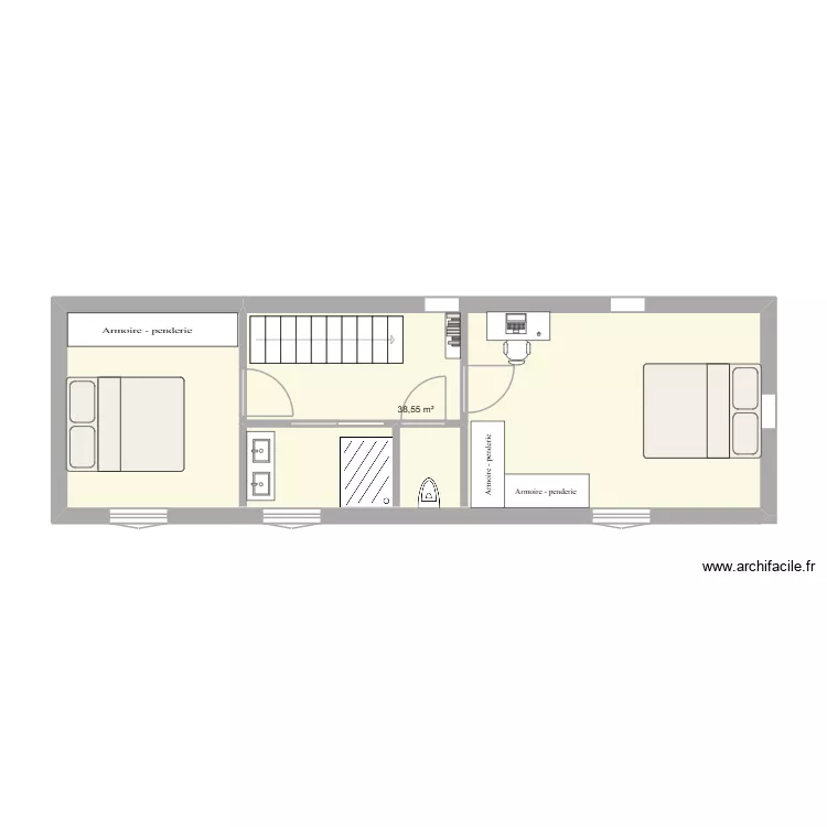 Plans étage. Plan de 1 et 39 m² Plans étage. Plan de 1 et 39 m²
