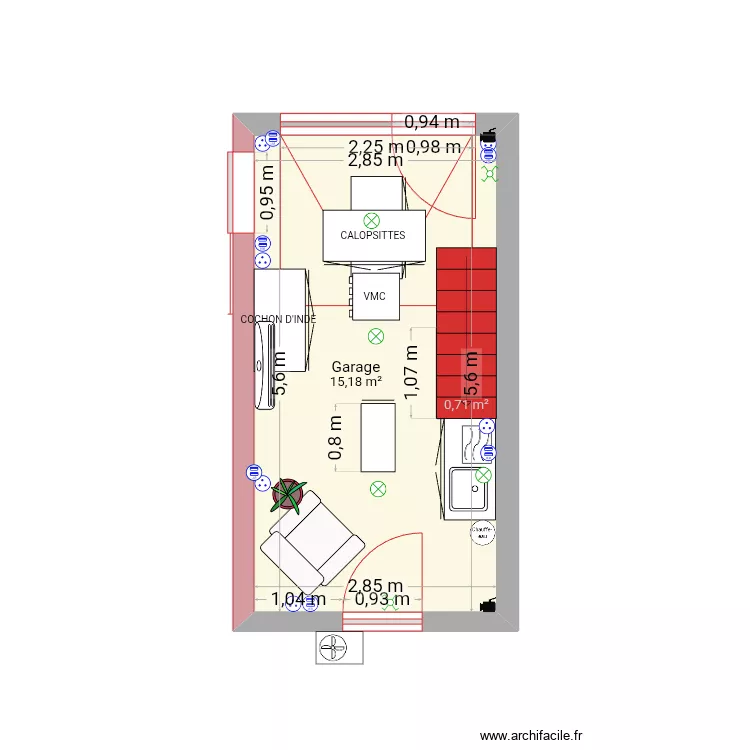 LOCAL PRO Travaux et am&eacute;nagements. Plan de 