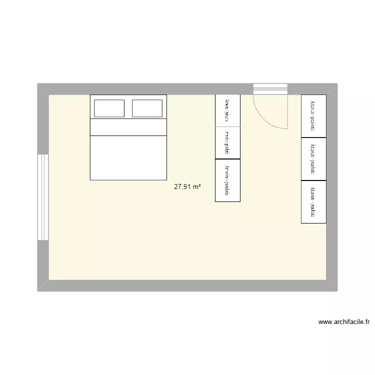 chambre. Plan de 1 et 28 m² chambre. Plan de 1 et 28 m²