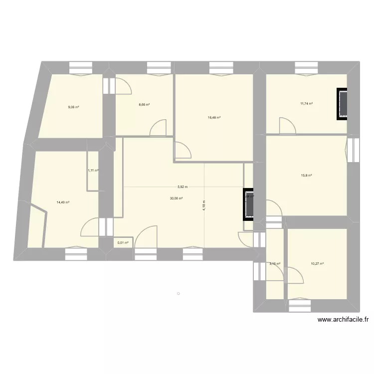 2eme &eacute;tage Sault Brenaz. Plan de 