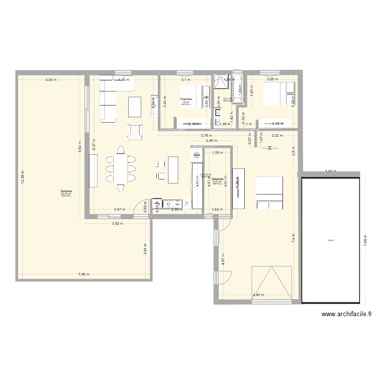 KERENTERFF Sandrine 3. Plan de 5 pièces et 190 m2