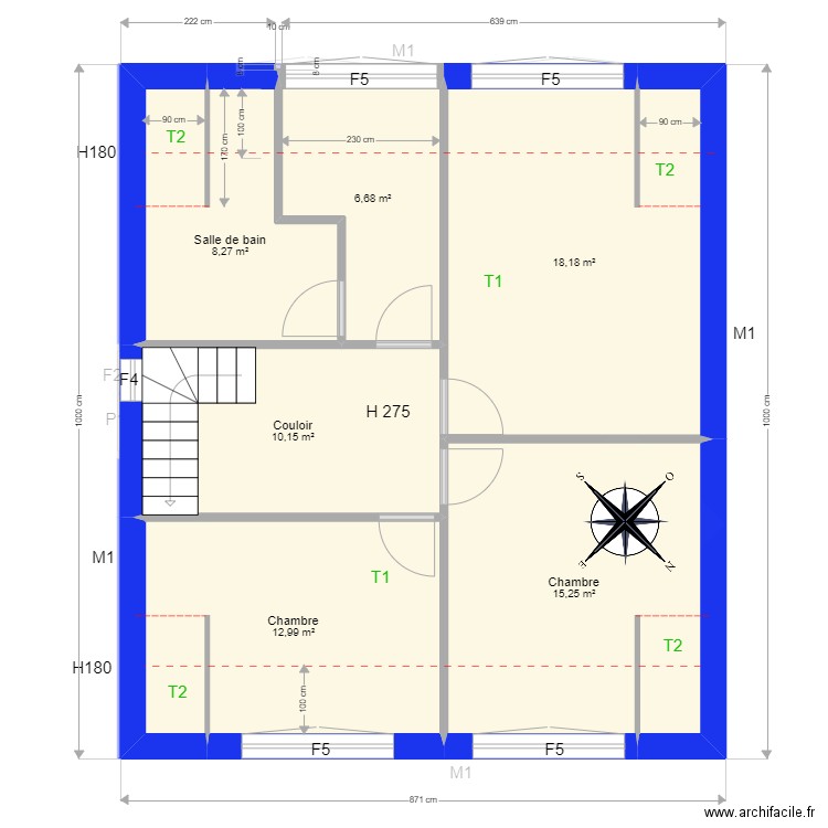 ouedraogo. Plan de 13 pièces et 144 m2