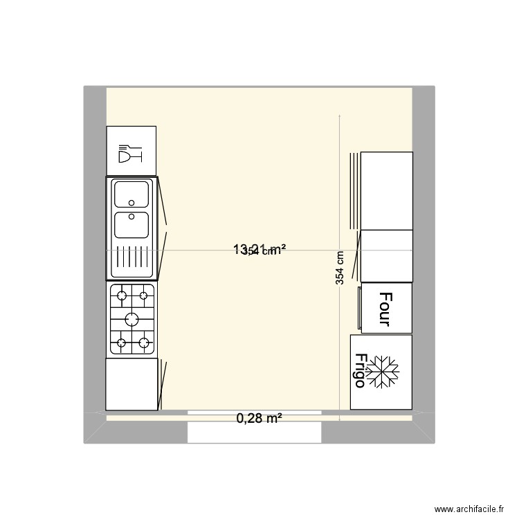 CUISINE projet 1. Plan de 0 pièce et 0 m2