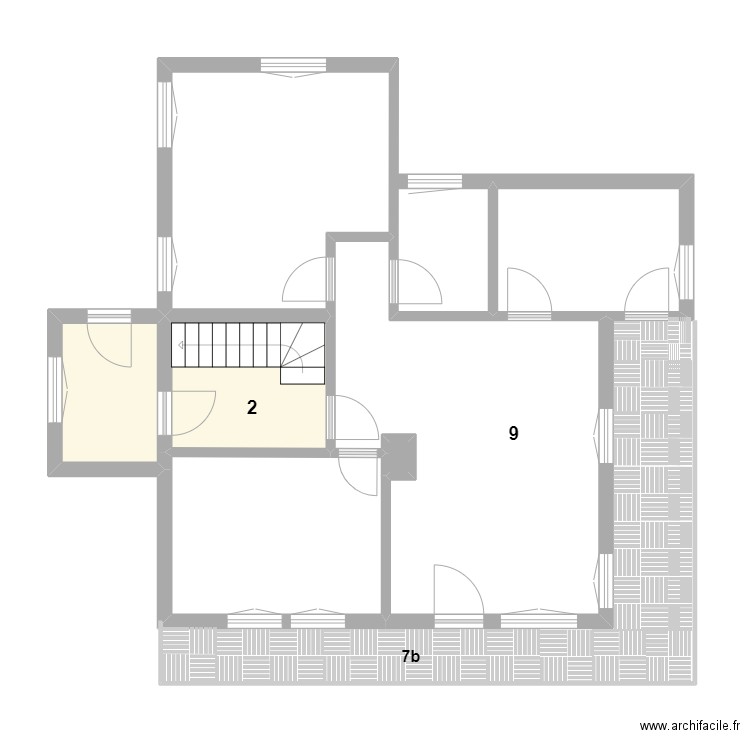 etage MAZEMBRAZ. Plan de 7 pièces et 69 m2