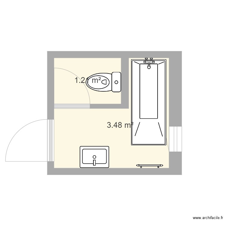 SDB R1. Plan de 0 pièce et 0 m2