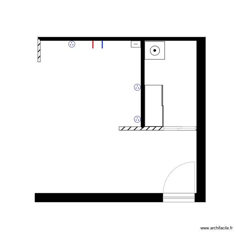 cuisine AP 1 rez de chaussee. Plan de 