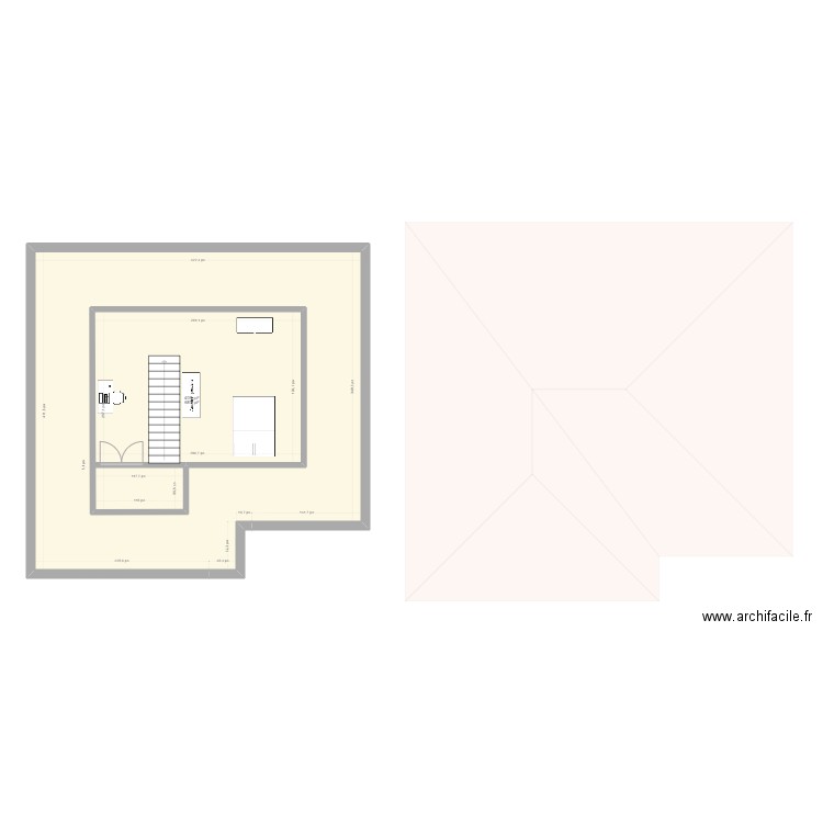 Aménagement grenier. Plan de 0 pièce et 0 m2