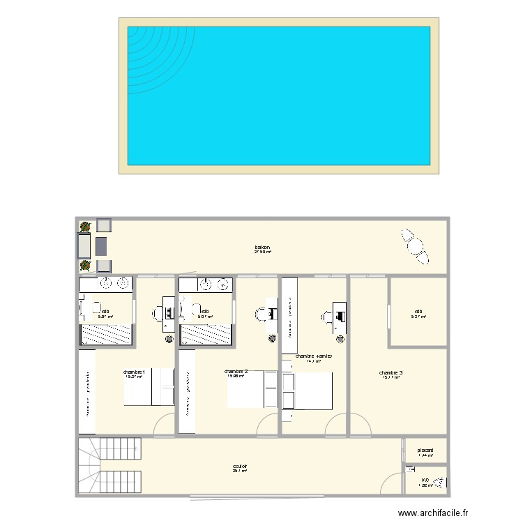 Maison. Plan de 0 pièce et 0 m2