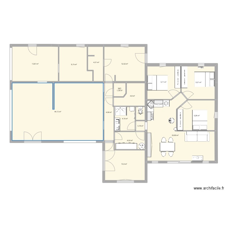 yaouga extension. Plan de 0 pièce et 0 m2