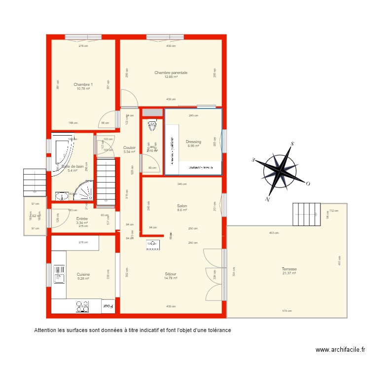 BI 4424 rdc côté. Plan de 0 pièce et 0 m2