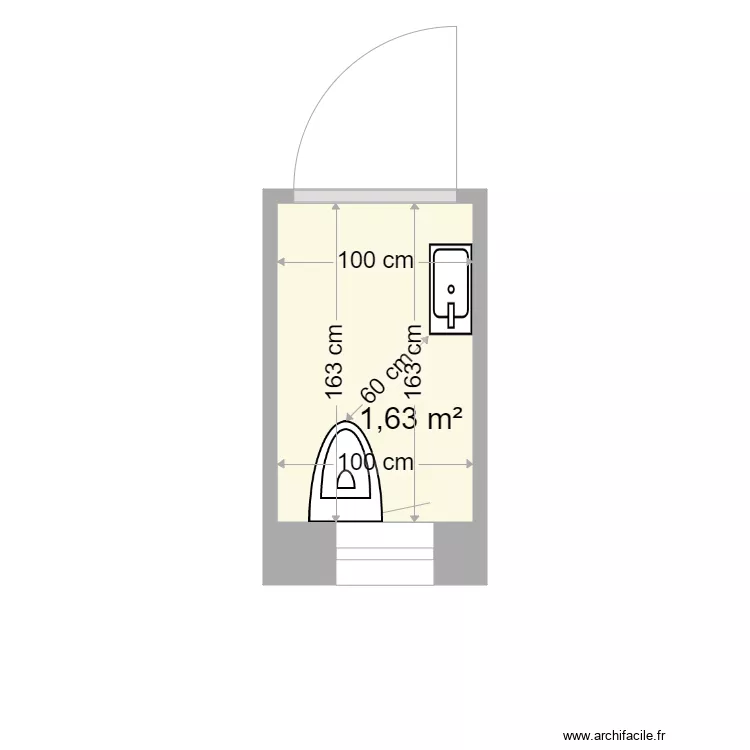 WC principaux. Plan de 