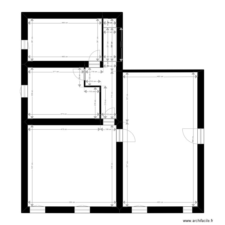 VALHERBASSE. Plan de 14 pièces et 250 m2