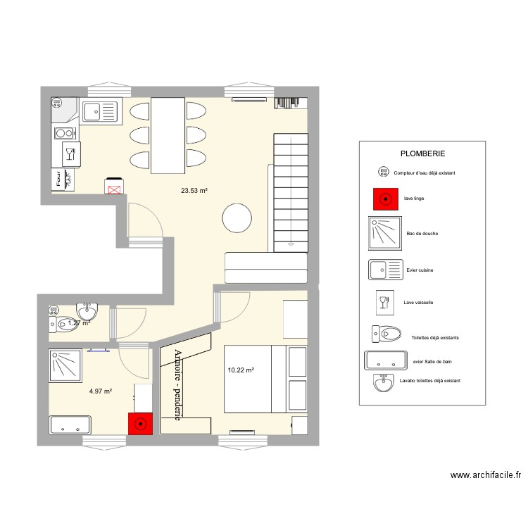 Plomberie bas . Plan de 0 pièce et 0 m2