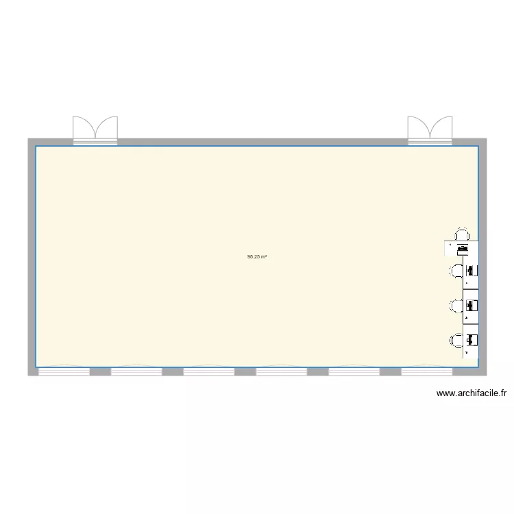 salle techno. Plan de 