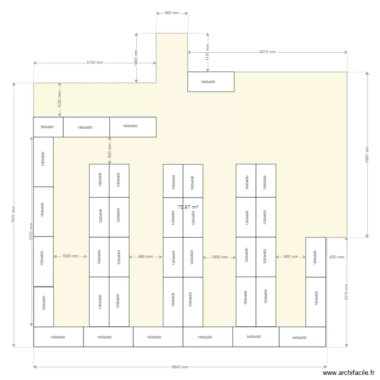 HAD BEsan&ccedil;on Salle 1. Plan de 