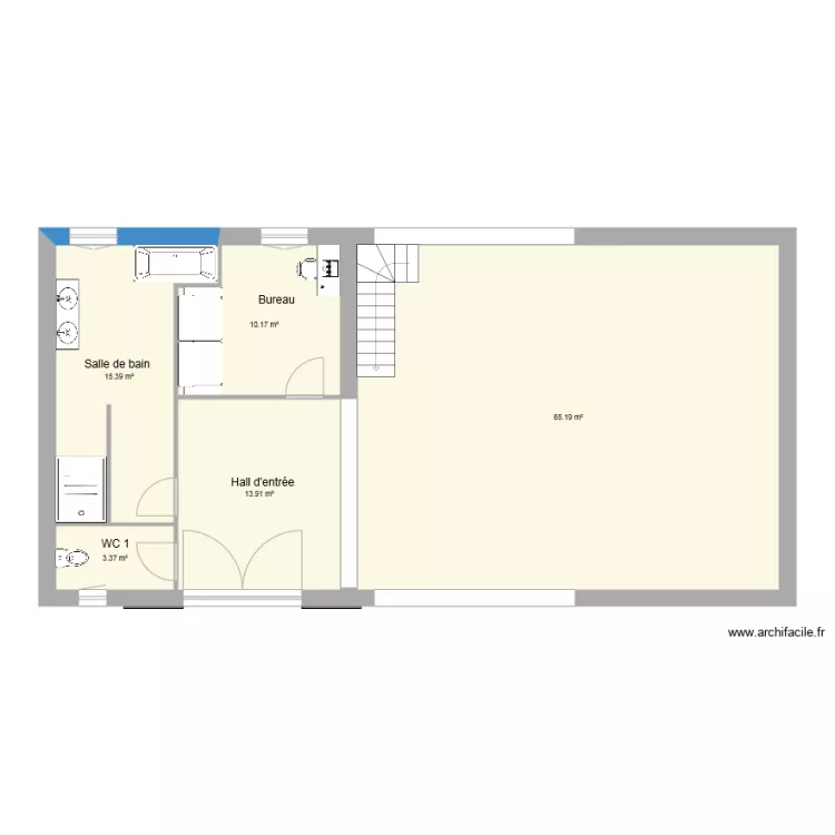 1&egrave;re &eacute;bauche. Plan de 